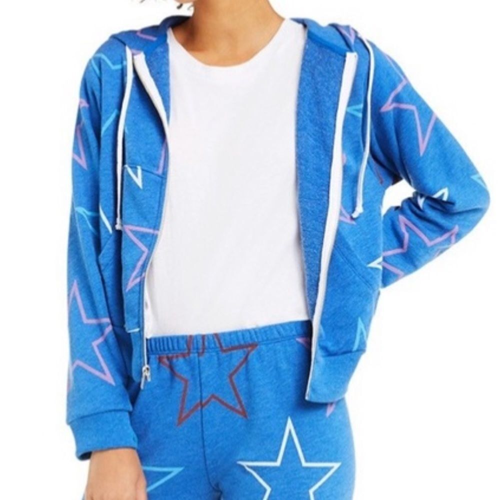 NWT Wildfox Starlight Regan Zip Hoodie in Slate